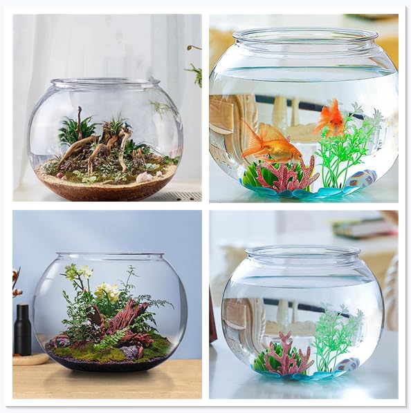 Amazon.co.jp: 金魚鉢 プラスチック 透明 丸型 広口 金魚鉢 防爆金魚鉢